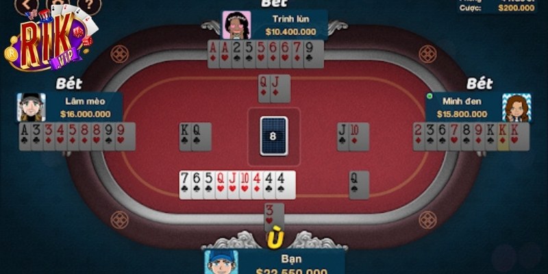 Phỏm là game bài kịch tính thu hút đông đảo người chơi tại Rikvip